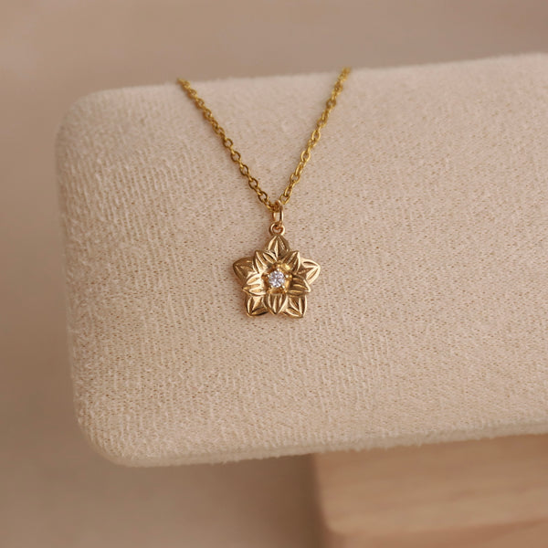 Blüten Kette | 18k vergoldet Moony Creations