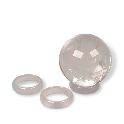 Blaue Chalcedon Kugelständer