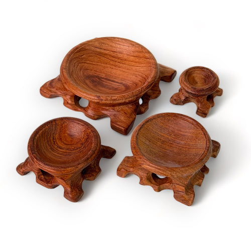 Kristall Kugelständer aus Holz