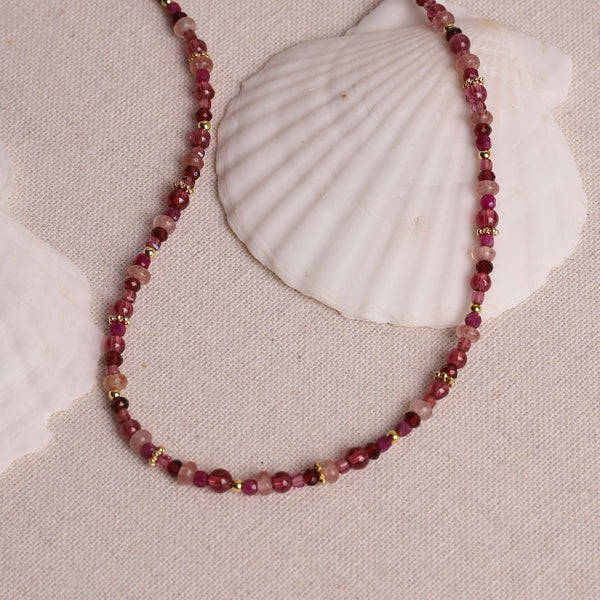 Mayflower ⟡ Kette mit Edelsteinen ⟡ 24K Vergoldet Moony Creations